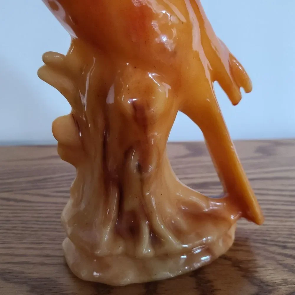 Vintage Unique Novelty Wax Candle - Bird on Perch - Vintage Rare UNIQUE Unlit